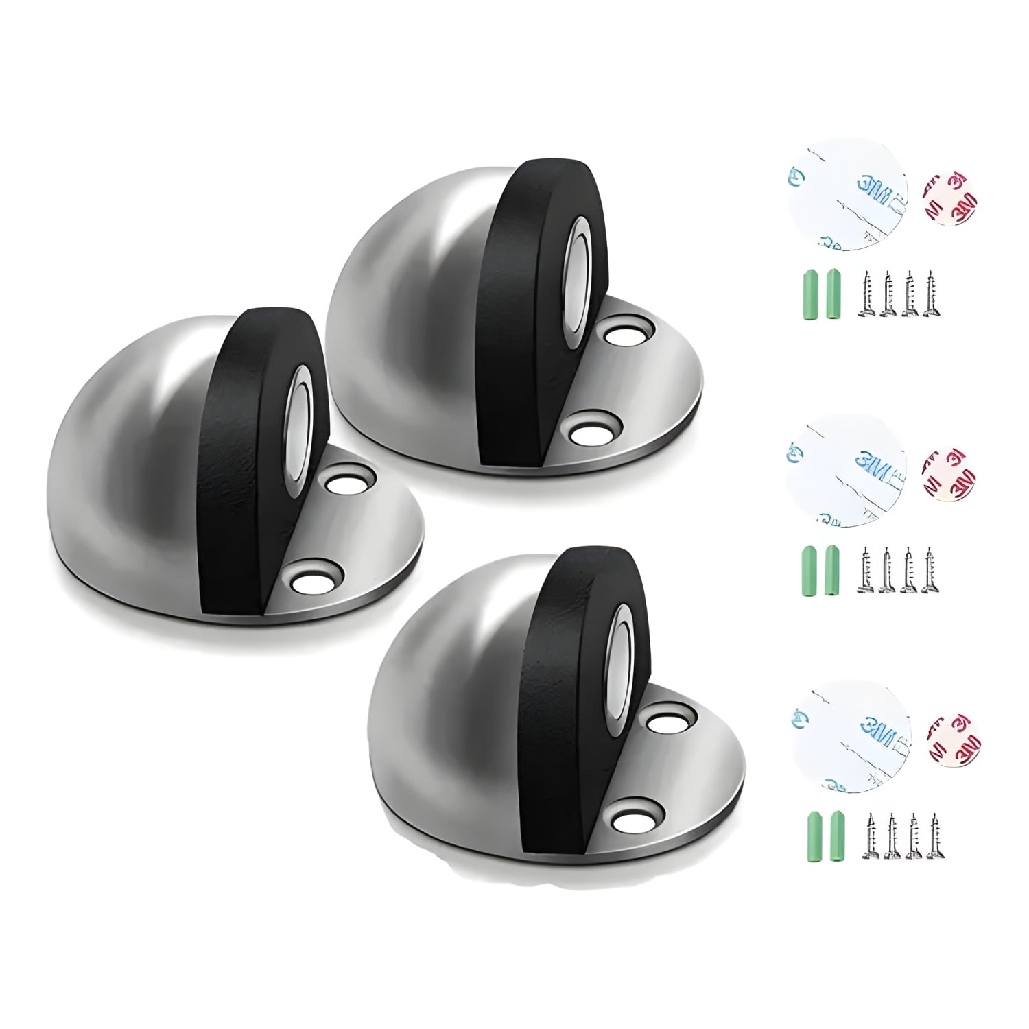 Genérico - Pack 3 Topes Magnéticos Para Puerta