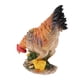 thumbnail image 5 of Gallina de resina artificial Figura de gallina Decoración para el hogar Gallina de forrajeo con pollito, 5 of 5