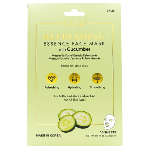 Mascarilla Facial Cala Refrescante Con Pepino 10 Láminas