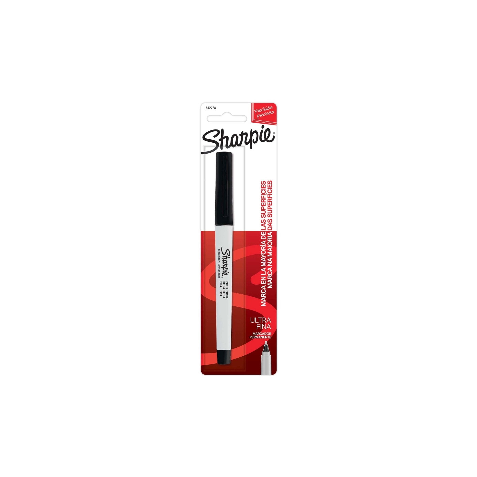 Marcador Permanente Sharpie®, Punta Ultra Fina, Negro