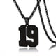 thumbnail image 1 of 1pc Stylish Stainless Steel Men's Athletes Number Pendant Necklace - Perfect for Baseball, Basketball, and Football Teams - Long Chain Necklace with Sports Number - Ideal Gift for Boys, 1 of 5