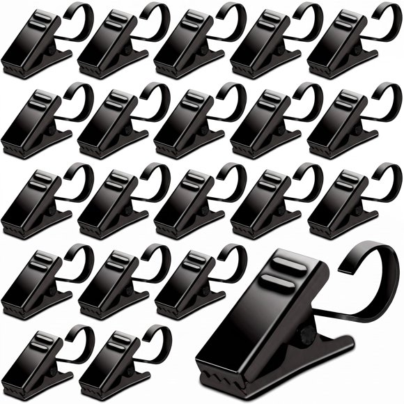 Clips para Cortinas BIHRTC Pack de 25 Negro 3,3 cm