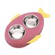 thumbnail image 3 of Comedero Doble Para Perros, Comedero Para Mascotas, Dispensador De Agua Para Mascotas, Rosa, 3 of 5