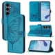 thumbnail image 1 of Funda Cartera Mariposa Para Samsung Galaxy S24 Plus Con Soporte Y Ranuras Para Tarjetas Azul, 1 of 5