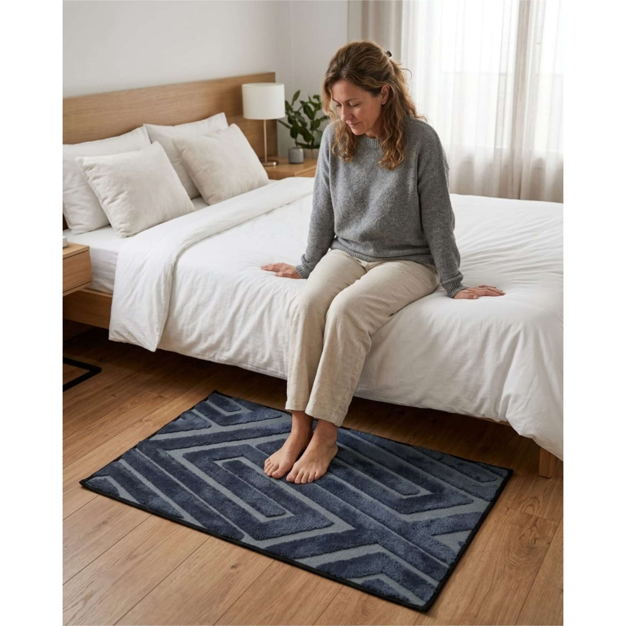 Mylhogar - Alfombra Bajada De Cama 50x80 Cm Estilo Jacquard