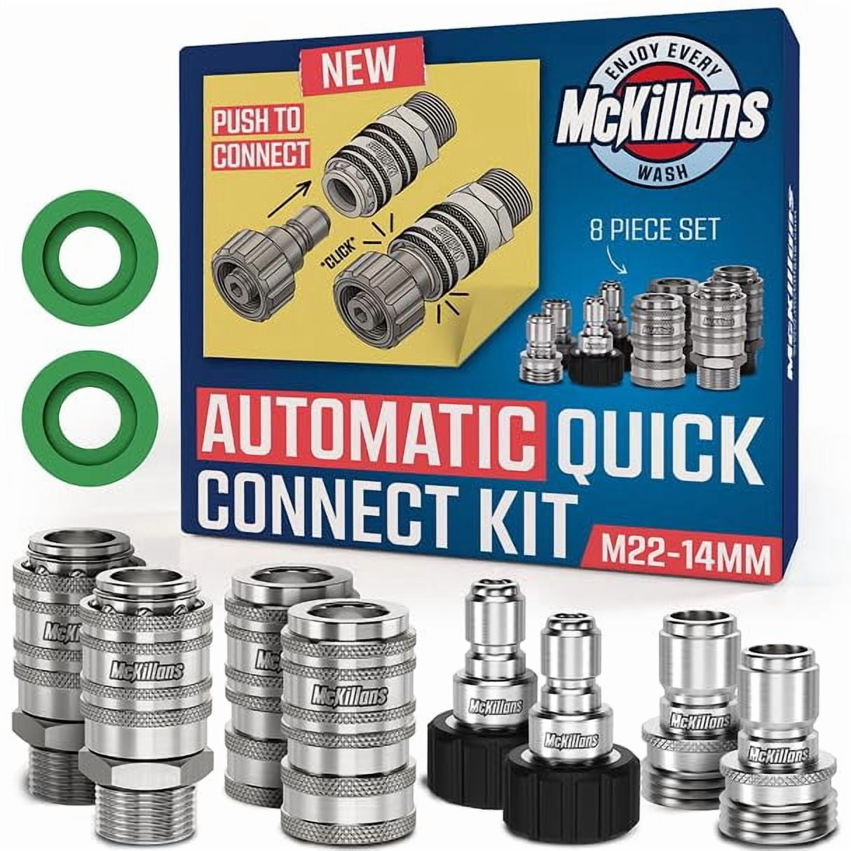Kit De Conexión Rápida Para Lavadora A Presión Mckillans 2025 M22-14 Mm