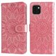 thumbnail image 1 of Funda tipo cartera FOXDOCK para Samsung Galaxy A03 , diseño girasol en relieve, cuero PU, cierre magnético, soporte y tarjetero, 1 of 5