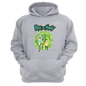 Genérico - Polerón Canguro Rick And Morty Gris Claro Talla S Unisex