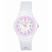 Reloj Analógico Casio Correa De Resina Bio-Based Esfera Blanca Cuarzo Lx-800H-7A1V Mujer