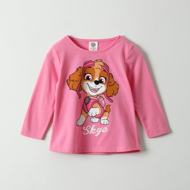 Polera Manga Larga Niña Pinky Skye Rosado Paw Patrol