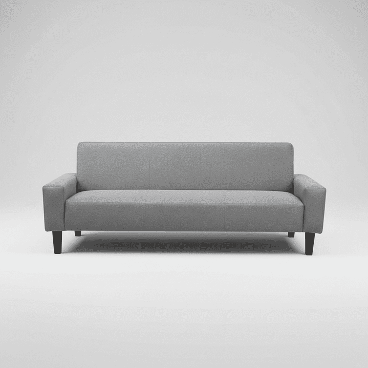 Bloccare - Futón Sofá Cama 3 Cuerpos Tapiz Genova - Con Reposabrazos (grafito)