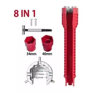 Click Ventas - Llave Multifuncional De Reparación De Lavabos Y Baños 8 En 1