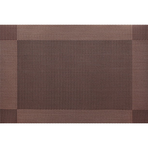XmhyTop Juego de 6 Manteletes Individuales para Mesa, Hechos de PVC Resistente, Antideslizantes y Termorresistentes, Ideal para Hogares, Restaurantes y Cocinas, Estilo V, 45*30cm, Marrón