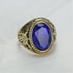 thumbnail image 1 of Fashion Oval Zircon Stainless Steel Geometric Patterns Ring, 1 of 3