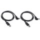thumbnail image 2 of 2x usb2.0 macho a tipo b Cable de adaptador de extensión de ángulo de 90 grados hacia arriba, 2 of 5