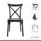 thumbnail image 4 of Mesa restaurant 80x80 Polipropileno + 4 Sillas Crossback Danubio - Negra, 4 of 4