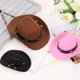 thumbnail image 4 of Sombrero de Vaquero para Perro Uxcell, Mini Sombrero de Vaquero para Mascota con Correa de Barbilla Ajustable, Gorra de Cosplay con Decoración de Estrella, (Marrón, L), Para Perros y Gatos, 4 of 7