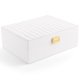 thumbnail image 1 of Caja de joyería Gifturbo 25 cm blanca organizadora de viaje, 1 of 7