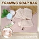 thumbnail image 5 of Uxcell 20 Pcs Bolsa Salvadora de Jabón, Bolsa de Jabón de Malla de 5.5"x3.5" con Cordón y Cuentas de Madera Marrón Claro, Bolsa de Algodón Exfoliante para Ducha Corporal, Espuma, Viaje, Camping, Beige, 5 of 6