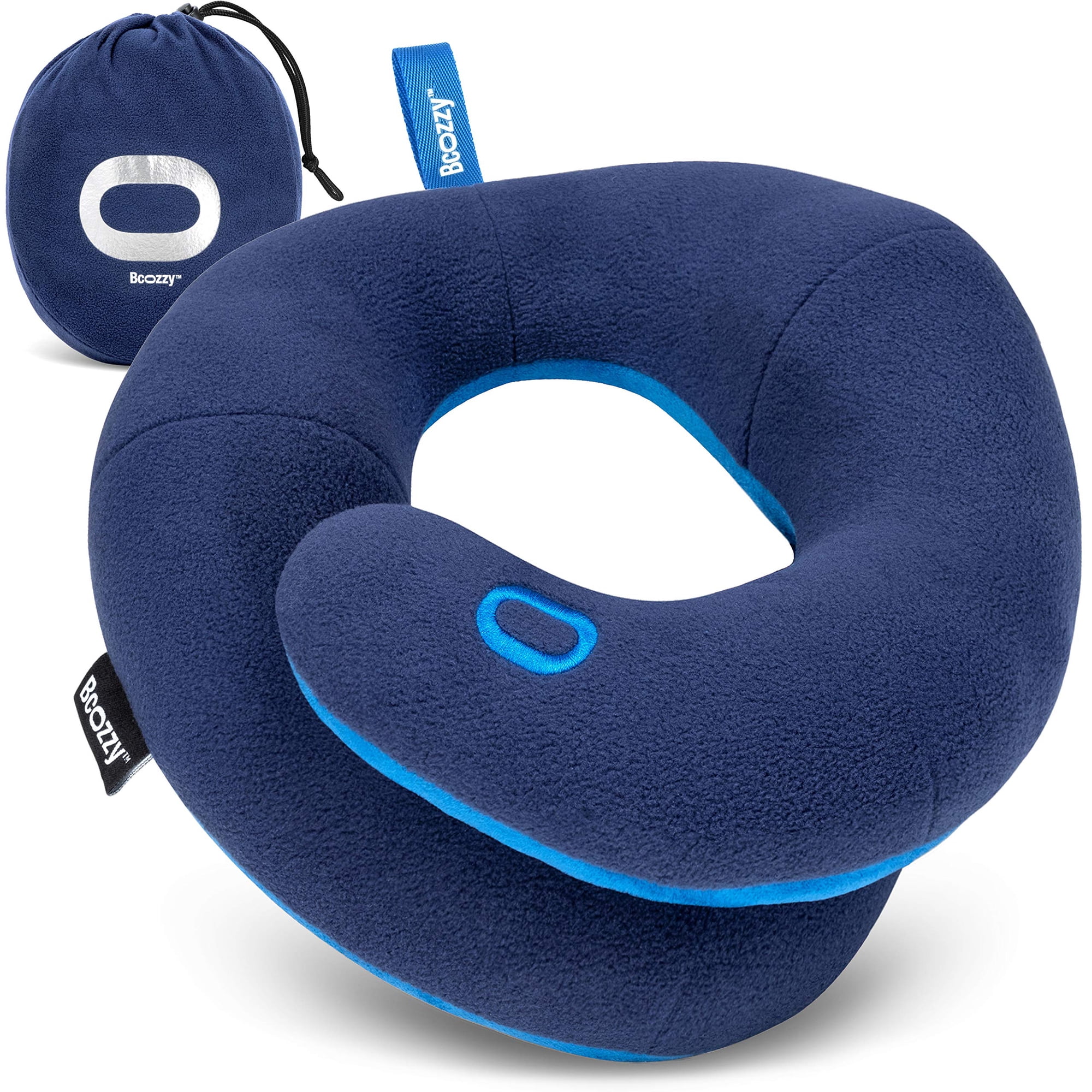 Almohada De Viaje Bcozzy Kids 8-12 Años Para Coche Y Avión, Color Azul Marino