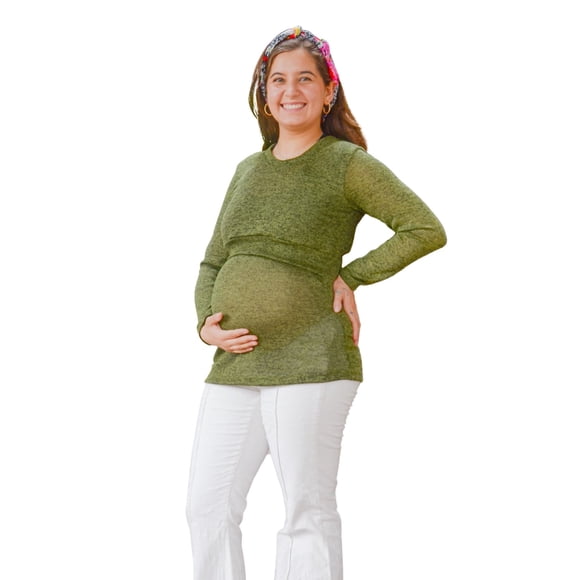 Polera Maternal y Lactancia Olivo XL