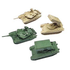 Magideal - 4X 1:144 Escala Tanque Múltiples Lanzadores De Cohetes Modelos Modelo De Tanque Ensamblado Decoración Del Hogar Juguete Educativo Mini Vehículos Tanqu