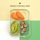 thumbnail image 3 of Juego de 5 contenedores de alimentos de vidrio JoyJolt con 3 compartimentos, 3 of 8