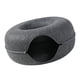 thumbnail image 5 of Túnel De Fieltro Para Gatos Cama Cueva Extraíble Fácil De Llevar Con Cremallera Gris Oscuro, 5 of 5