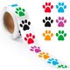 thumbnail image 1 of Rollo de 500 pegatinas de huellas de perro para niños, autoadhesivas, coloridas, de 2,5 cm, para botellas, portátiles, sellos de sobres y manualidades., 1 of 7