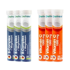 Nutrazul - Bcomplex-Magnesio + Vitamina C - Pack 6