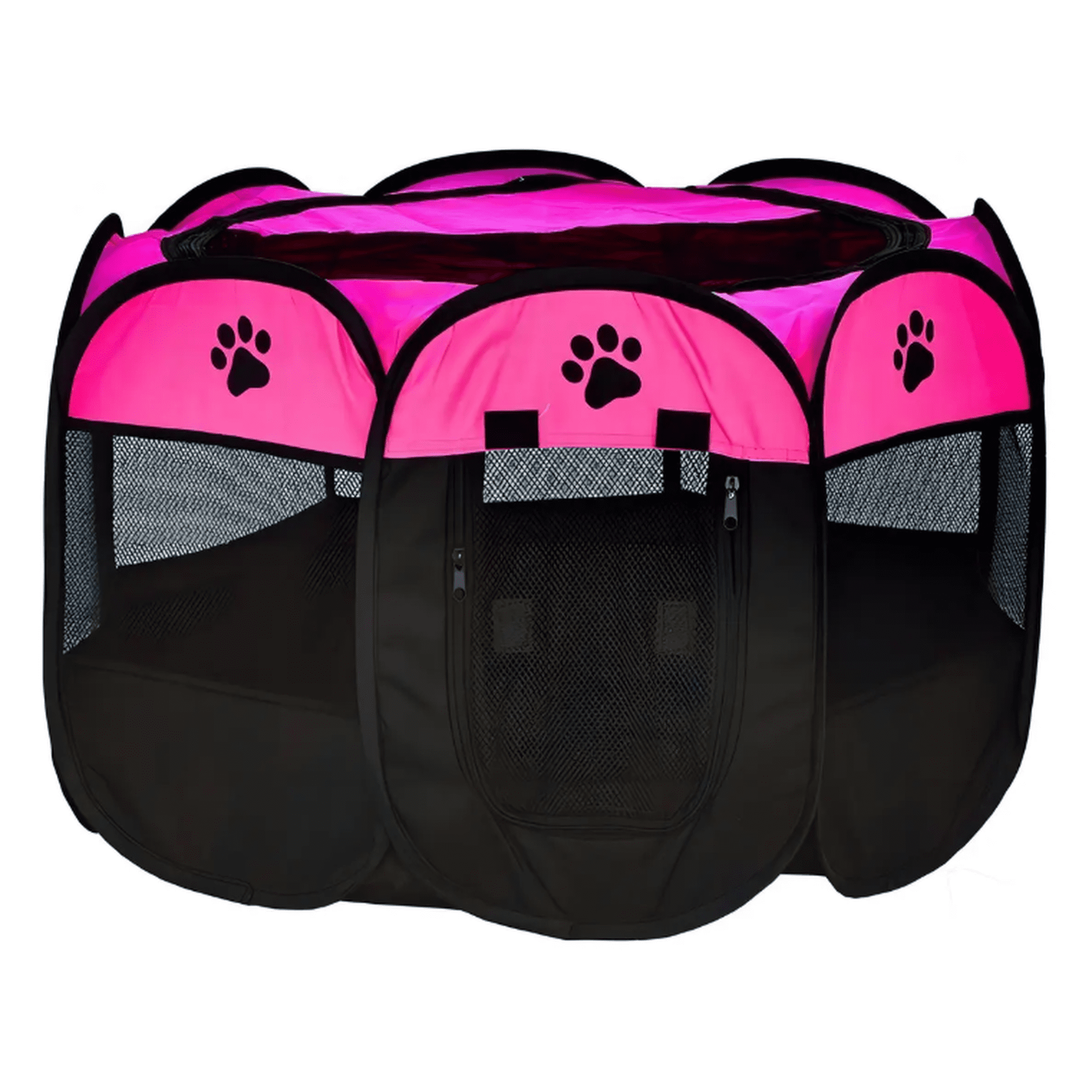 Corral Para Mascotas Jaula De Perros Gatos Conejos 43x74x74 Fucsia
