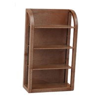 Magideal - Estante De Tienda En Miniatura, Modelo A Escala 1:12, Estantes De Supermercado En Miniatura Para Casa De Muñecas, Estante De Exhibición Artesanal 1:12 Color Madera Oscura