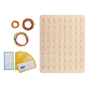 Magideal - Juego De Geoplanos De Madera Tablero De Cordones De Juguete De Madera Rompecabezas De Bricolaje Para Bebés Juguete Creativo Rompecabezas Array Block