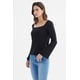 thumbnail image 2 of Polera Mujer Escote Bardot Rib Negro, 2 of 4