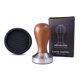 thumbnail image 1 of Prensador de café Boicafe de 58 mm de acero inoxidable con mango de madera, 1 of 7