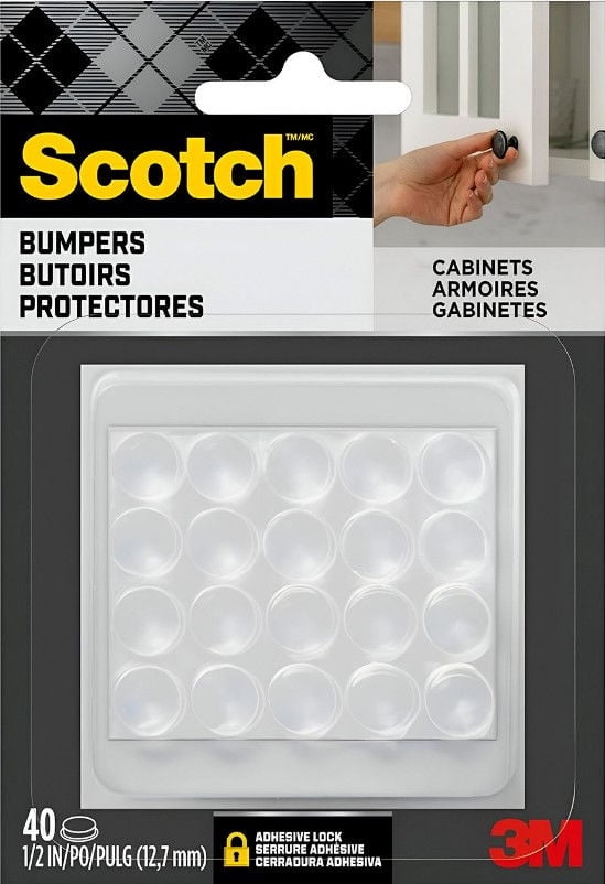 Topes De Goma Para Muebles Transparentes X 40 Unidades 1 Un Command