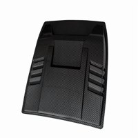 Magideal - Cubierta De Capó, Cubierta Decorativa, Ensamblaje De Piezas De Repuesto, Reparación De Piezas De Automóvil, Moldura De Ventilación De Capó De Automóvi Fibra De Carbono Negra