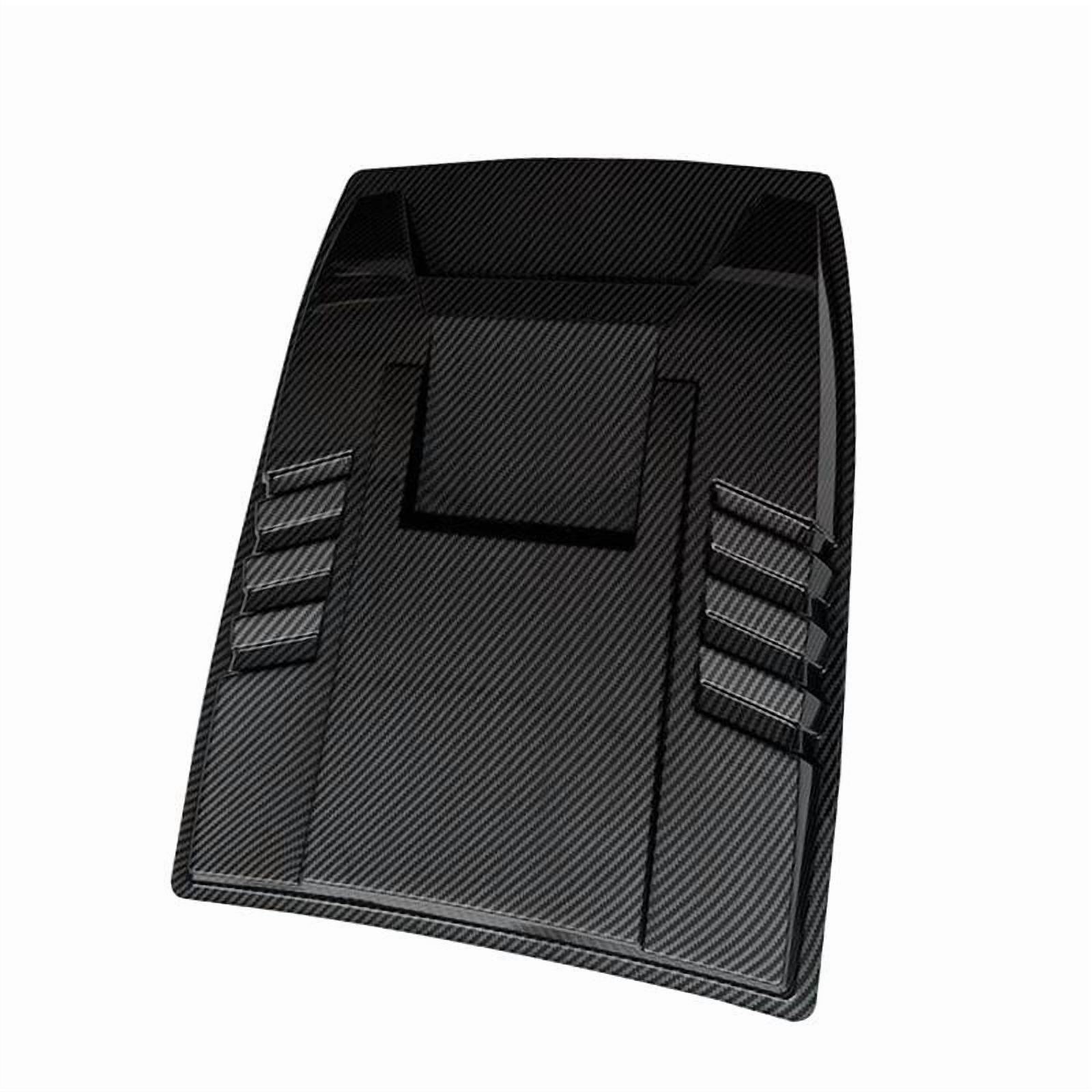 Magideal - Cubierta De Capó, Cubierta Decorativa, Ensamblaje De Piezas De Repuesto, Reparación De Piezas De Automóvil, Moldura De Ventilación De Capó De Automóvi Fibra De Carbono Negra