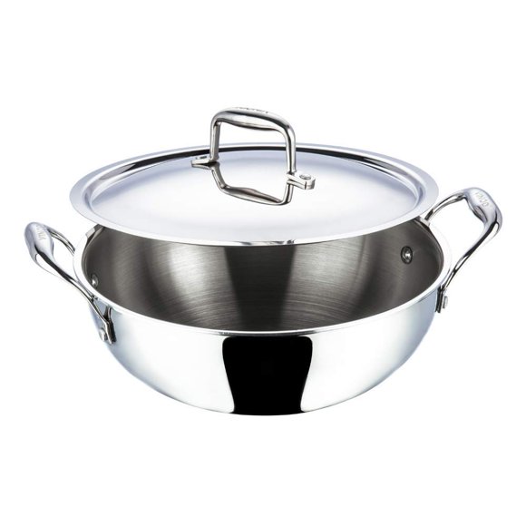 Kadai Vinod Platinum 24 cm 3,3 L Acero Inoxidable