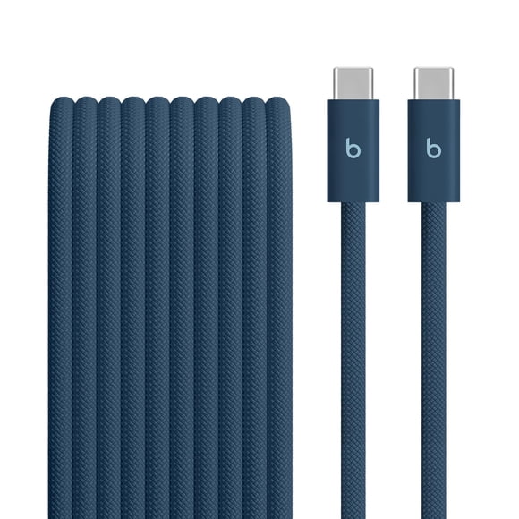 Cable Beats USB-C a USB-C de 240 W trenzado de 3 m, azul Nitro Navy