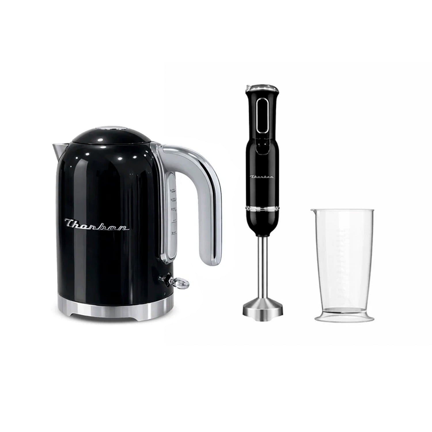 Kit Thorben Hervidor + Minipimmer Retro Style Black