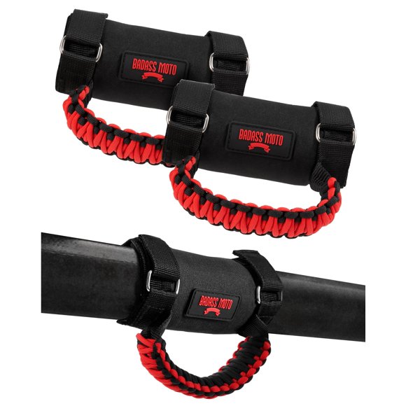 Manijas de agarre para UTV Badass Moto Rojo - Pack de 2