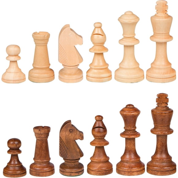 Piezas de ajedrez de madera con base ponderada de 9 cm – Best Chess Set