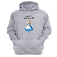 Genérico - Polerón Canguro Alicia Cuentos Infantiles Gris Claro Talla Xs Unisex