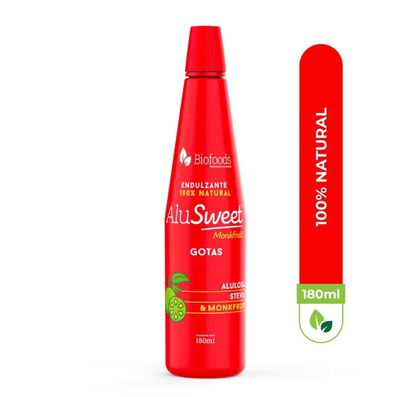 Endulzante Líquido Stevia Botella 180 ml Alusweet