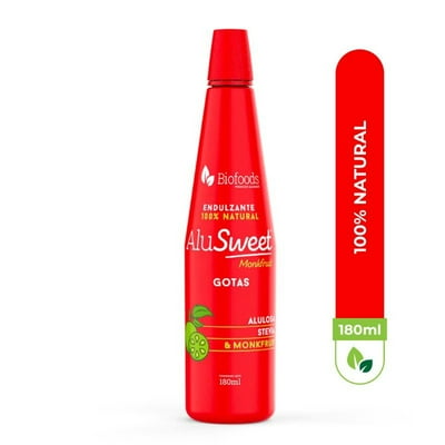 Endulzante Líquido Stevia Botella 180 Ml Alusweet