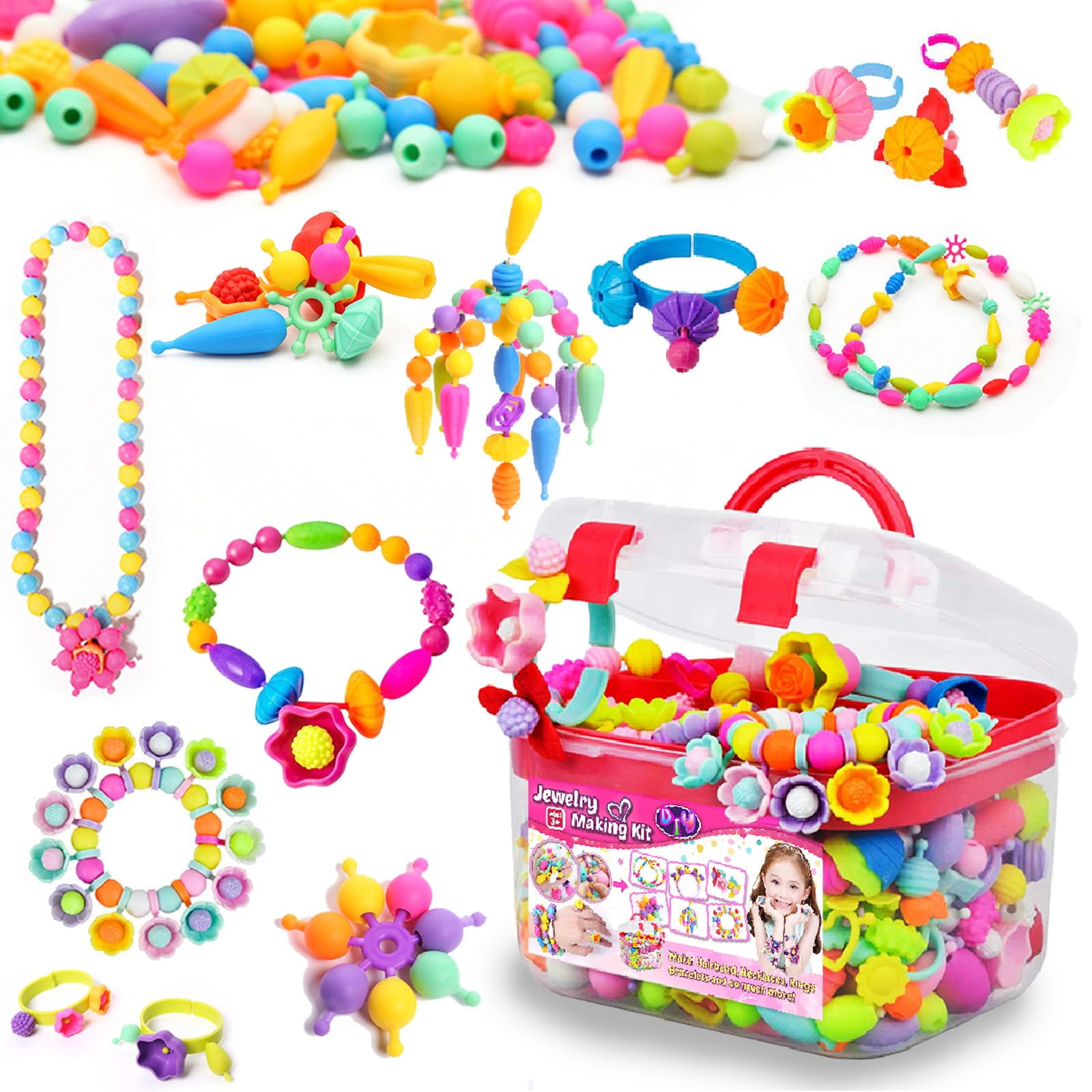 Snap Pop Beads Funzbo 500+ Para Hacer Joyas Para Niños A Partir De 3 Años