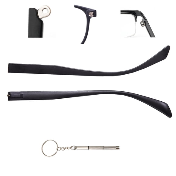 Kit de Reparación para Patillas de Anteojos TTFdacai TR90 Negro