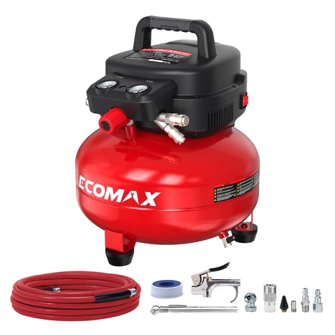 Compresor De Aire Ecomax Portátil Para Panqueques, 6 Galones Y 150 Psi
