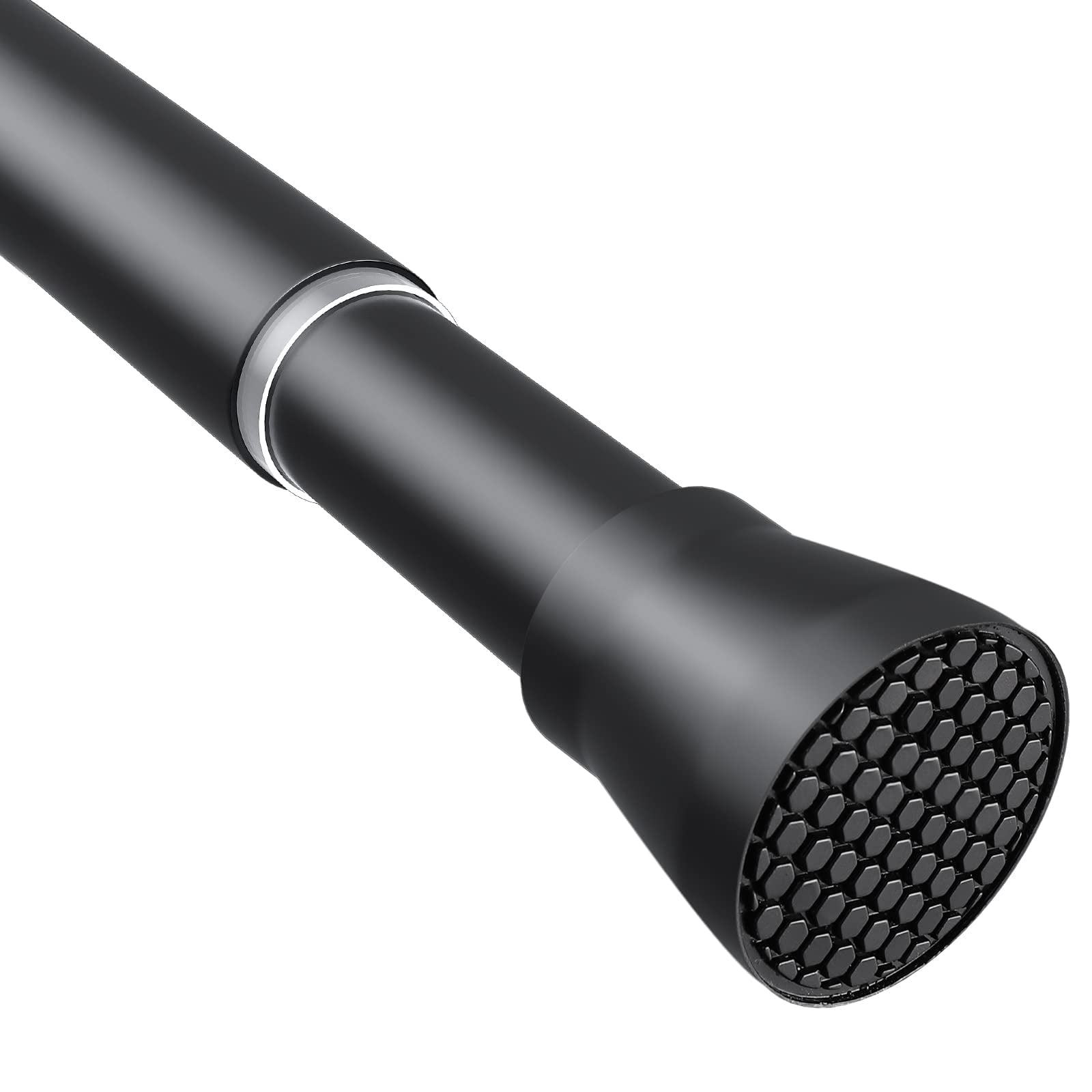 Barra De Cortina Tensora Zipglo Negra De 70 A 120 Cm, Acero Inoxidable